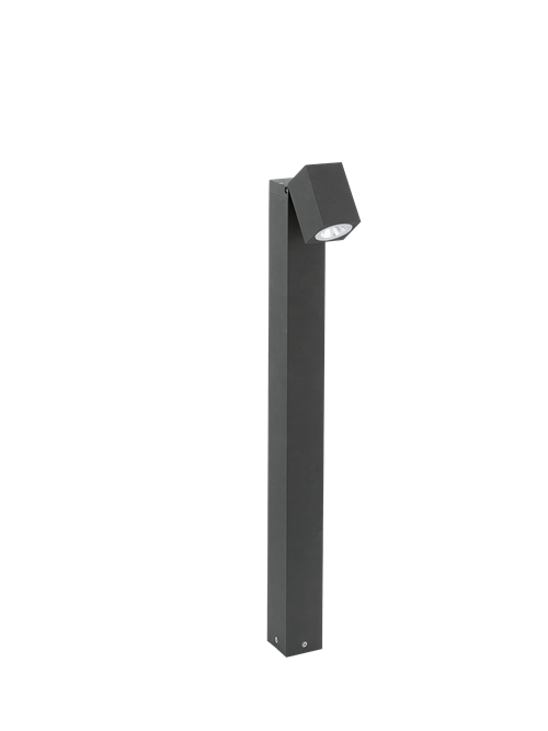 Sakeda LED havelampe i støbt aluminium Anthracite, 5W LED, bredde 7 cm, dybde 13,5 cm, højde 78 cm.
